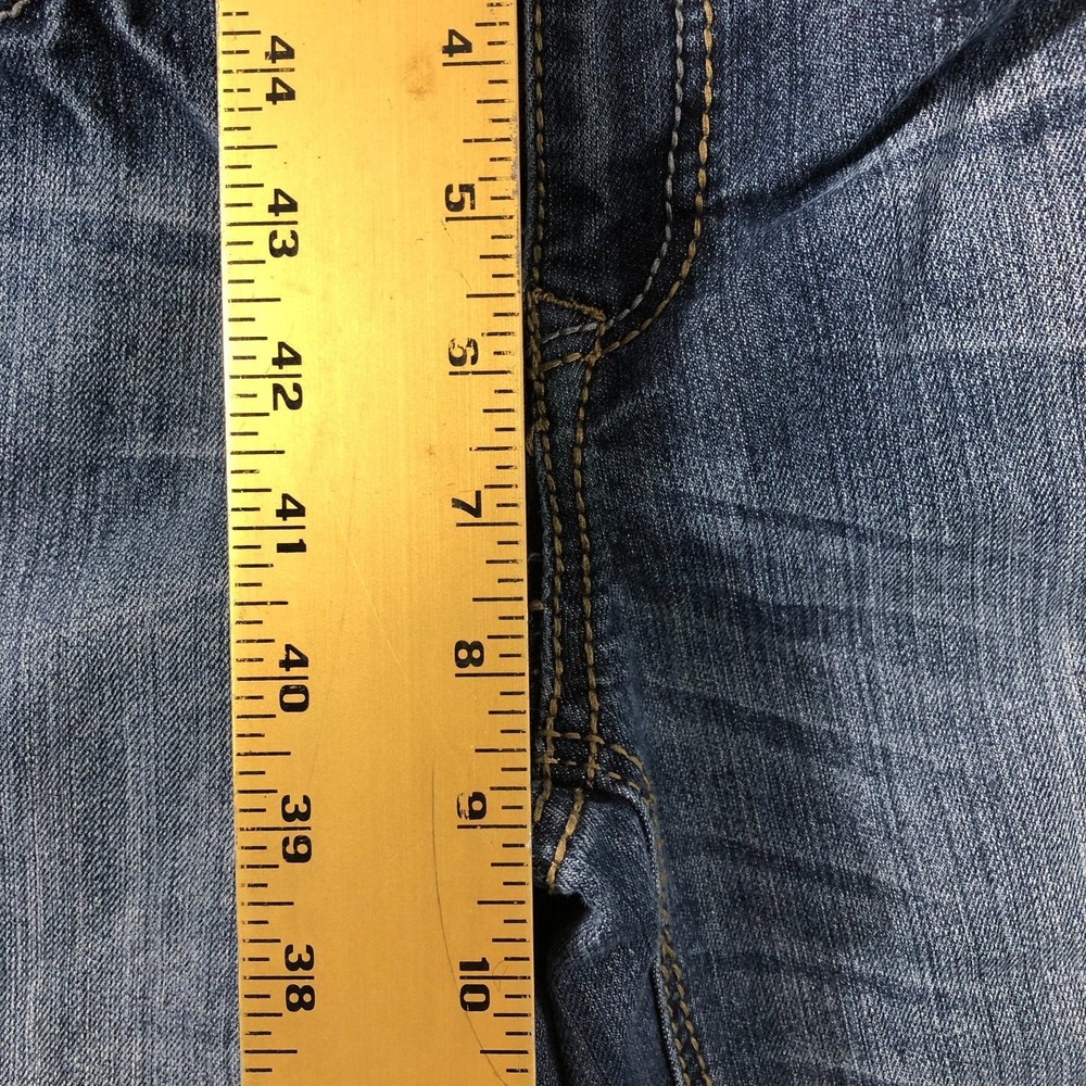 Earl Jean Jeans Women's Size 8 Denim Straight Embellished Bling Y2K Western Glam - Picture 9 of 12